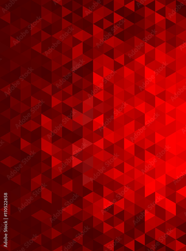 Red Abstract Geometric Triangle Vertical Background - Vector