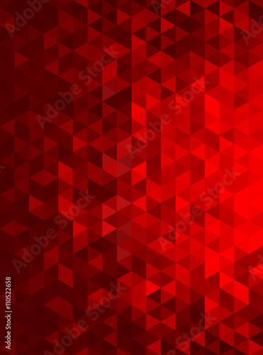 Red Abstract Geometric Triangle Vertical Background - Vector Illustration      Abstract Polygon Vector Pattern - Portrait Orientation