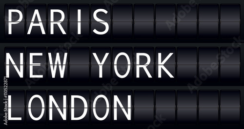 Panneau Aéroport Départ / Timetable Airport Departure