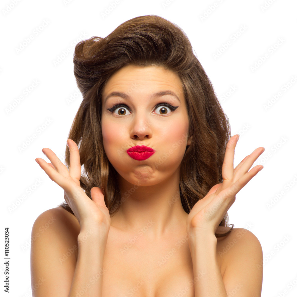 Fototapeta premium Beauty portrait of pinup girl