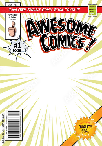 Comic Book Cover Template