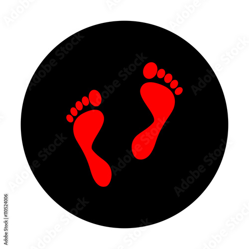 Foot prints sign