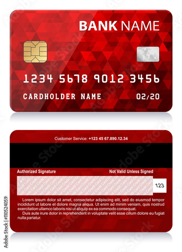 Credit Card with Abstract Polygon Pattern


Vector illustration of red credit card isolated on white background

