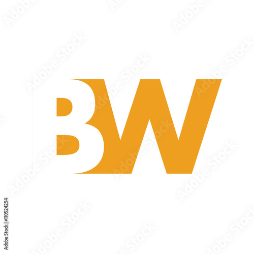 BW Logo | Vector Graphic Branding Letter Element | jpg, eps, path, web, app, art, ai | White Background