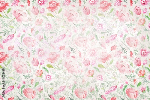 Vintage Background with Floral Texture