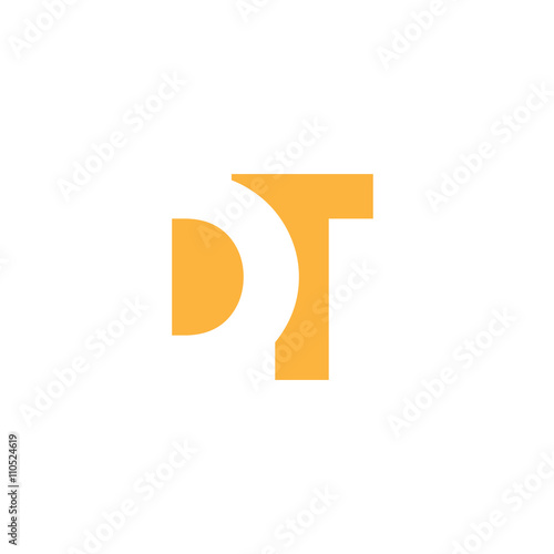 DT Logo | Vector Graphic Branding Letter Element | jpg, eps, path, web, app, art, ai | White Background