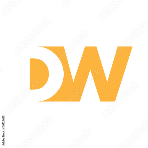 DW Logo | Vector Graphic Branding Letter Element | jpg, eps, path, web, app, art, ai | White Background photo