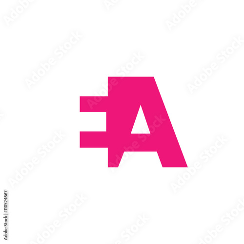 EA Logo | Vector Graphic Branding Letter Element | jpg, eps, path, web, app, art, ai | White Background
