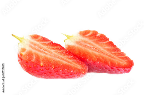 Macro of strawberry texture with yellow seeds
