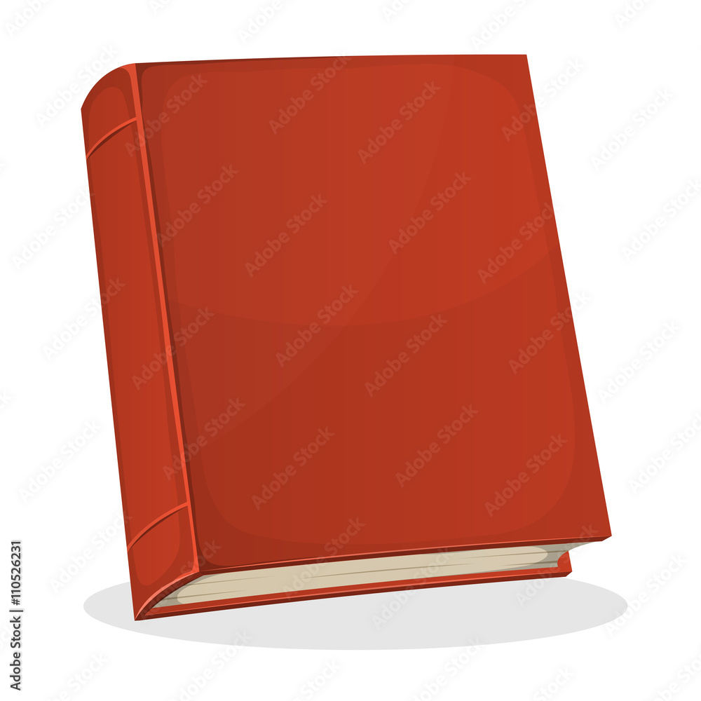 Fototapeta premium Red Book Cover Isolated On White
