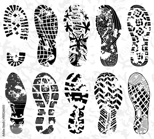 Grunge Shoe tracks - Illustration


Collection of highly detailed footprints:
shoes, sneakers, boots, slippers

