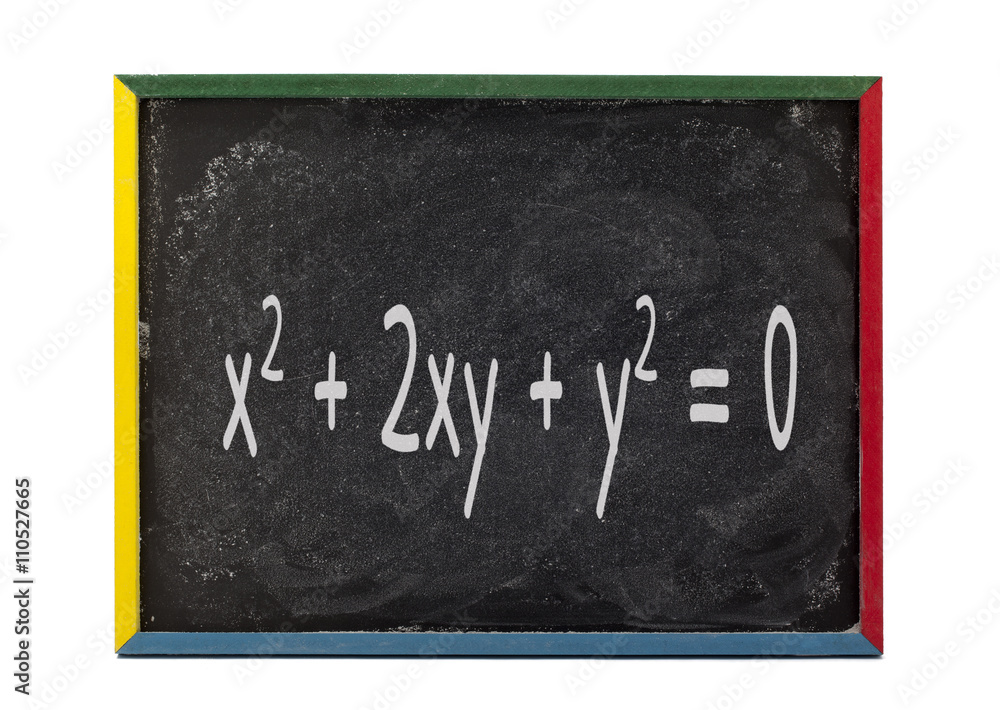 Obraz premium maths formula written on slate board.
