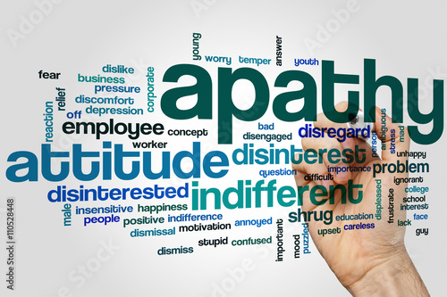 Εκτύπωση καμβά Apathy word cloud