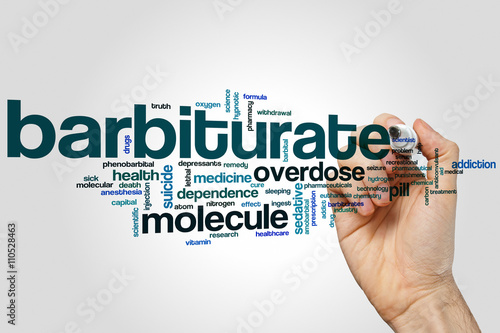 Tableau sur toile Barbiturate word cloud