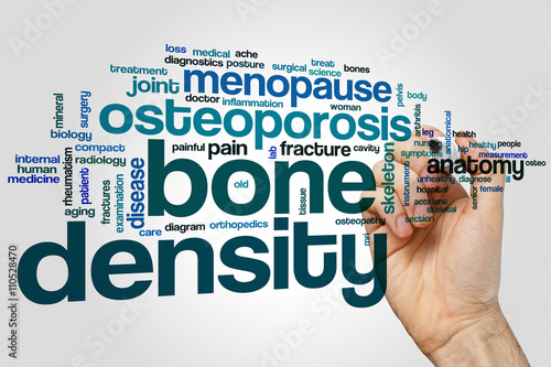 Bone density word cloud photo