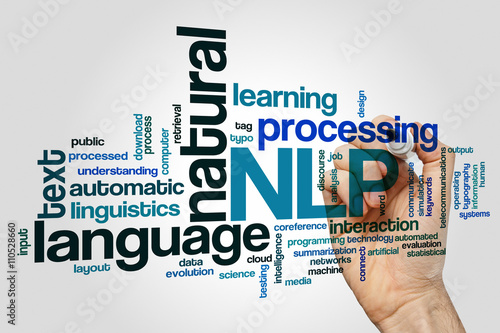 Принти на полотні Natural language processing word cloud