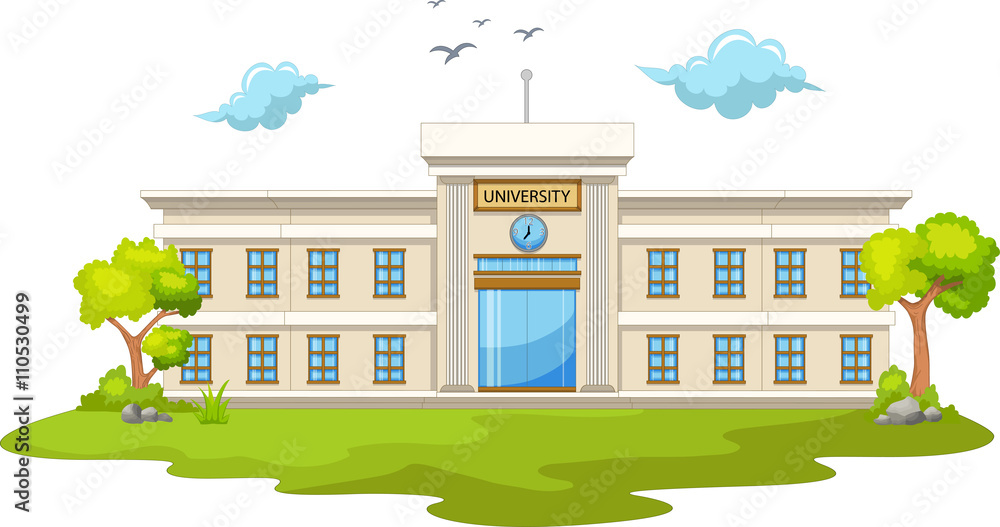 beautiful university cartoon
