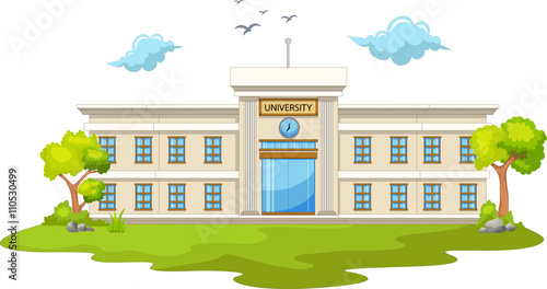 beautiful university cartoon