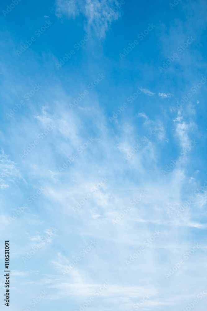 Εκτύπωση καμβά Blue sky with  cirrus clouds