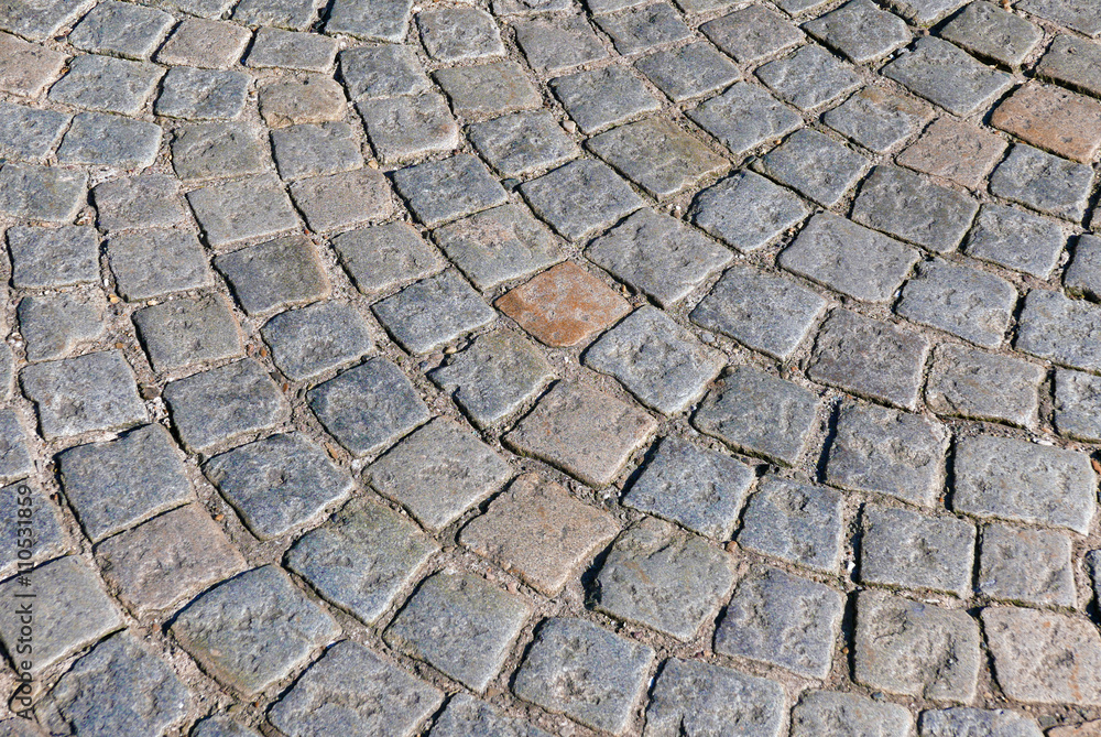 Circular cobbled stones Circular cobbled stones