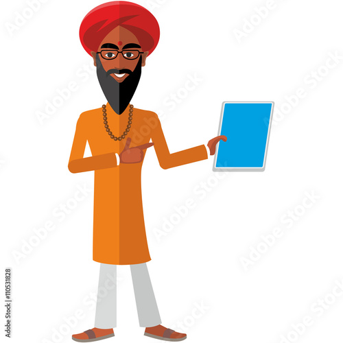 Hindu-with-tablet