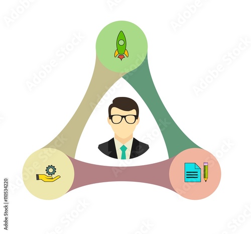 Infographic Template. Data Visualization. Can be used for workflow layout, number of options, steps, diagram, graph, presentation, round chart and web design.