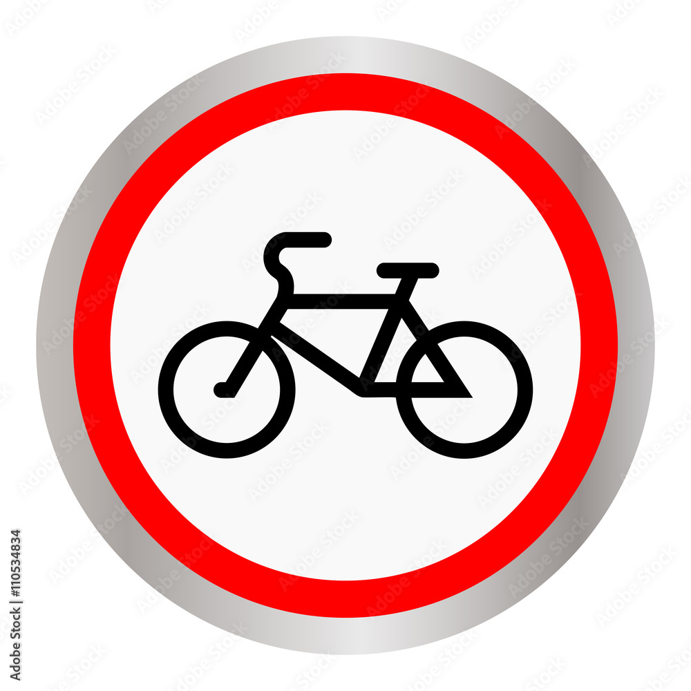 Round icon with a black silhouette of a bicycle. Vector illustration. Round icon with a black silhouette of a bicycle. Vector illustration.
