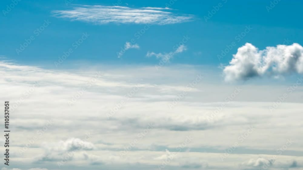 5 in 1!The flow of cloud against the blue sky. Time lapse 5 in 1!The flow of cloud against the blue sky. Time lapse