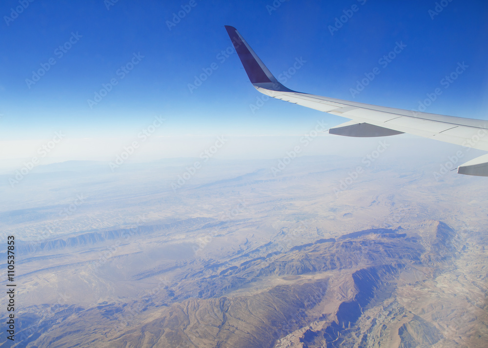 Obraz premium View from airplane window