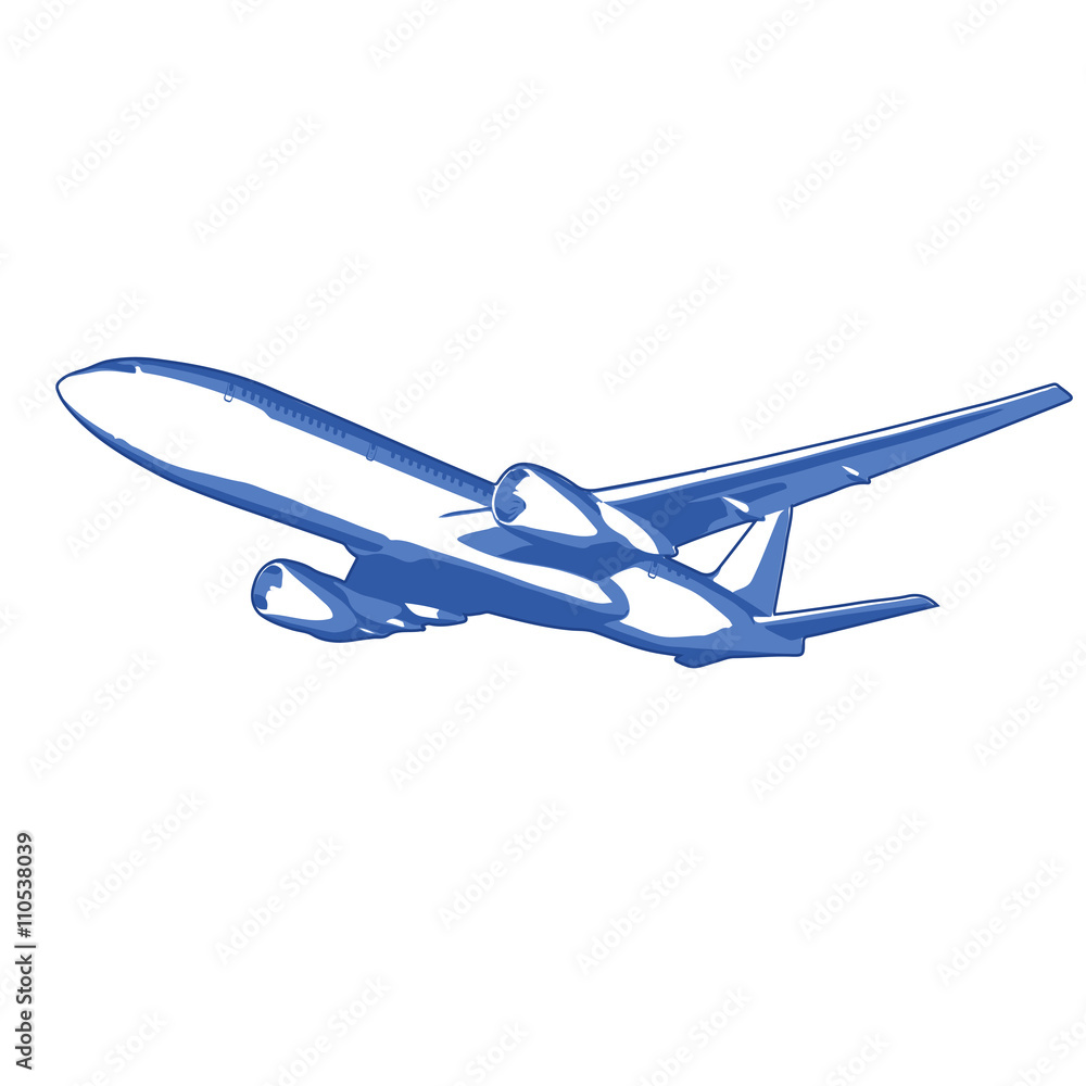 airplane flies in the sky airplane flies in the sky