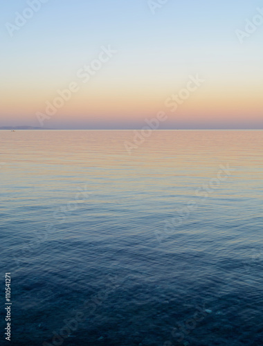 Beautiful sunset above the calm Red sea