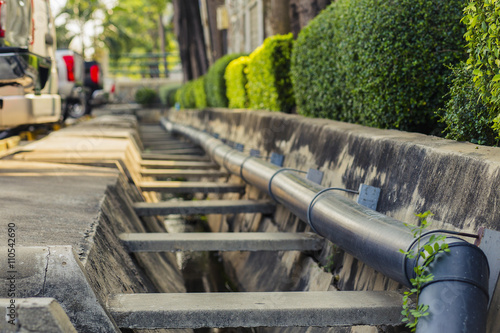 Drain waste from the plant.