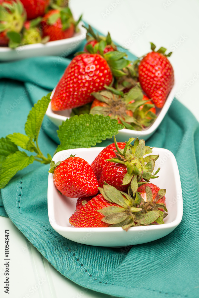 Appetizing strawberry in the bowl Appetizing strawberry in the bowl