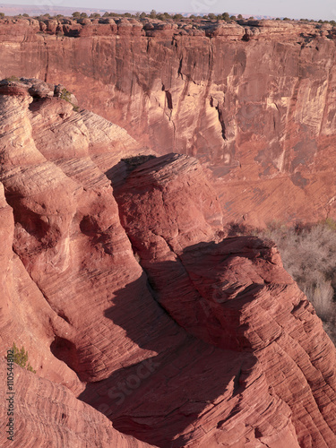 image of sunlight on sandstone hills of canyon de chelly