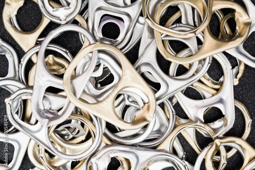 Ring pull cans opener background