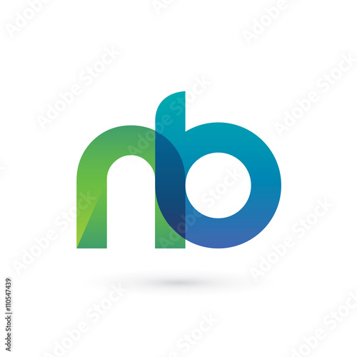 Modern Colorful Letter N B Logo