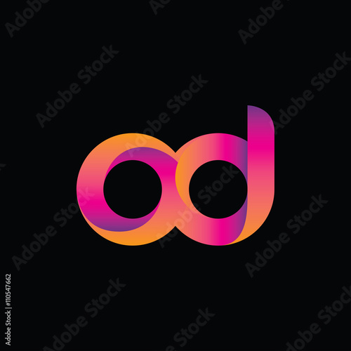 Modern Colorful Letter O D Logo