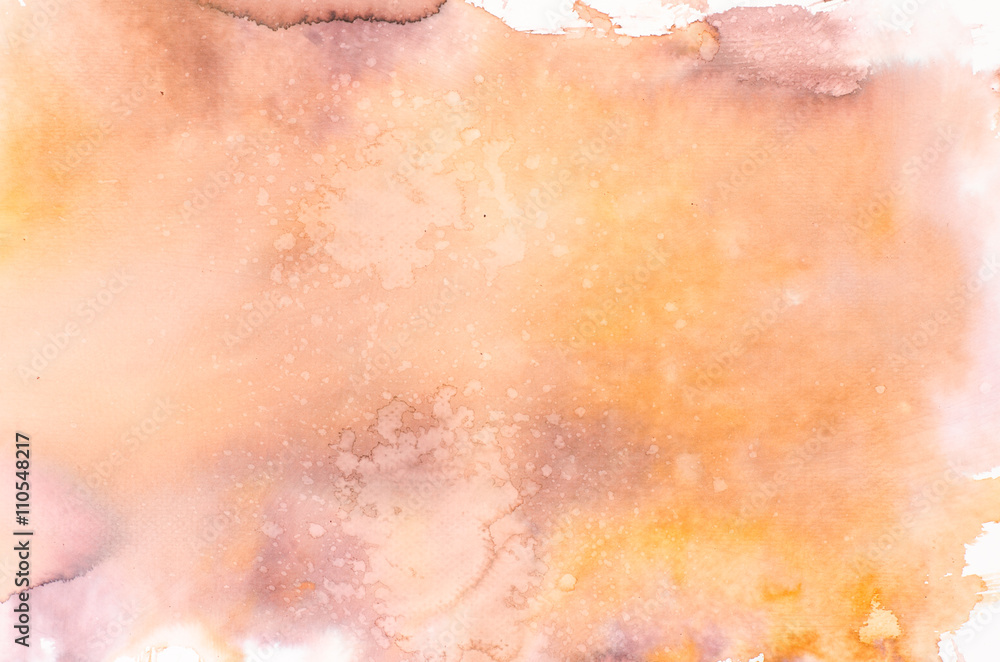 Fototapeta premium orange watercolor painted background