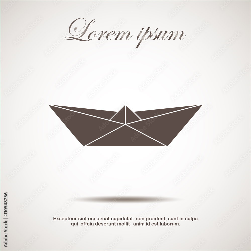 Naklejka premium paper boat icon