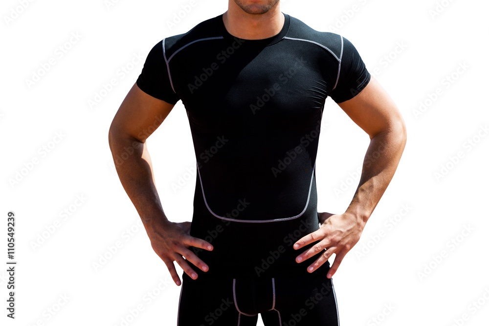 Portrait of athletic man chest Portrait of athletic man chest