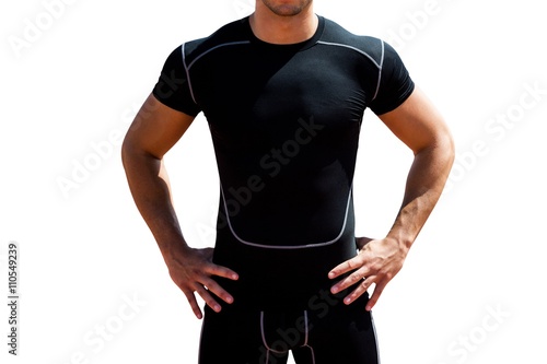 Portrait of athletic man chest