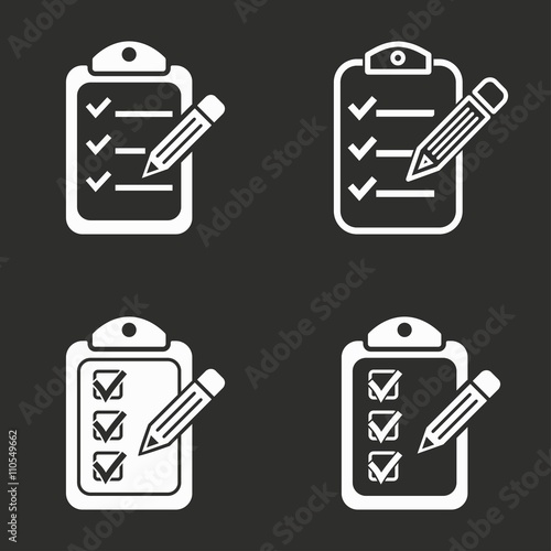 Clipboard pencil - vector icon.