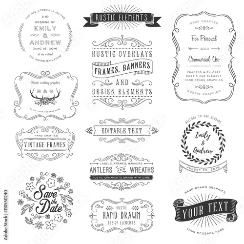 Rustic Clipart Set