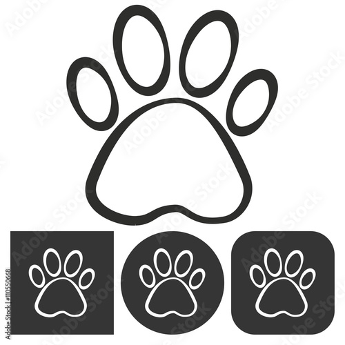 Paw - vector icon.