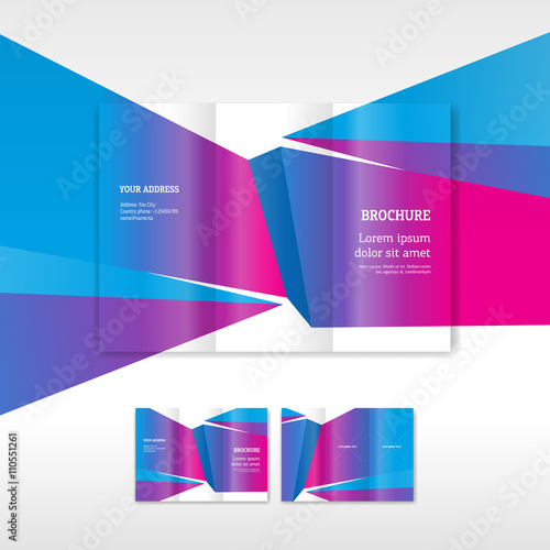 brochure design template polygonal