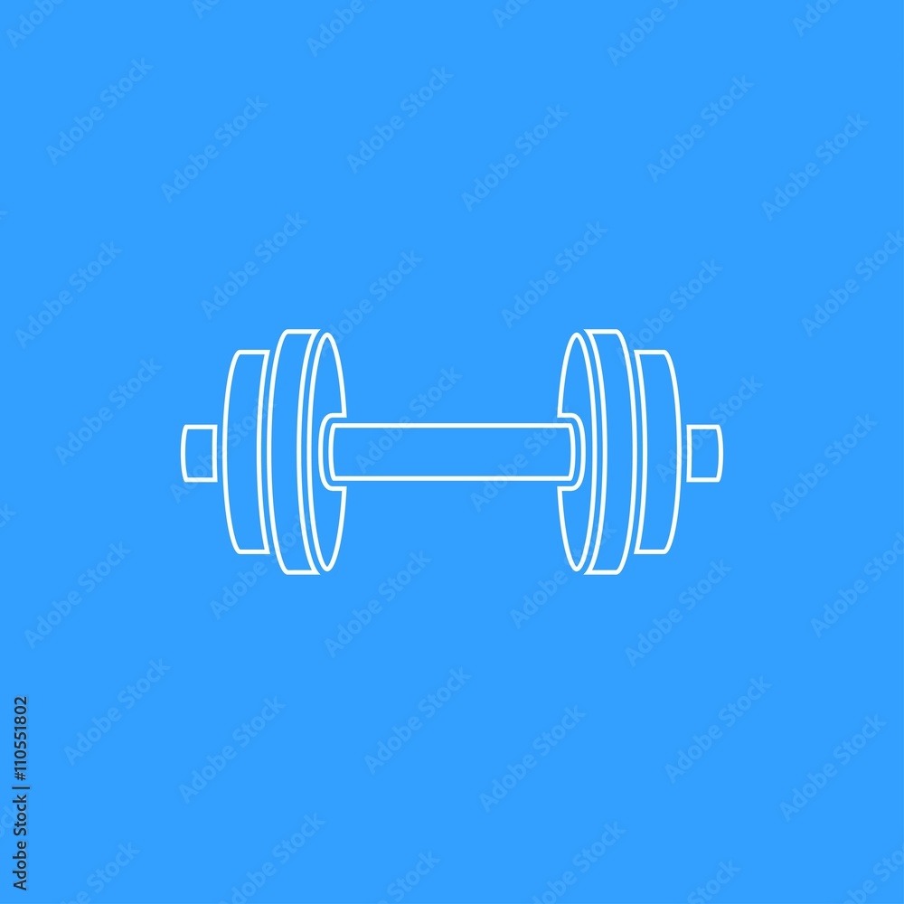 Dumbbell -  vector icon.