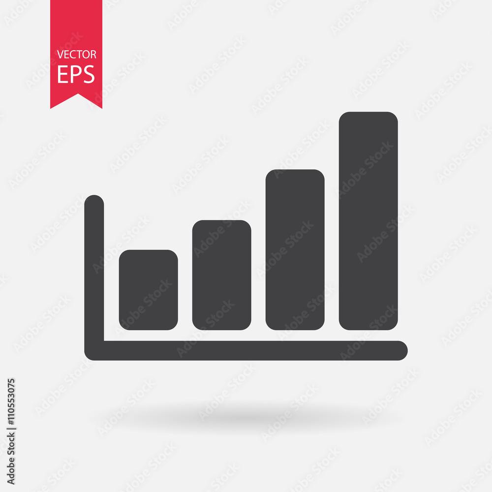 Chart vector icon. Chart logo flat design style. Isolated on white background. Vector illustration Chart vector icon. Chart logo flat design style. Isolated on white background. Vector illustration