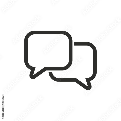 ?ommunication bubble - vector icon.