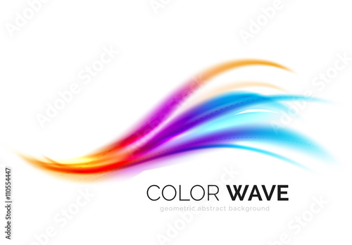 Glossy wave isolated on white background 