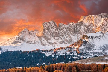 Autumn Morning in Mountain